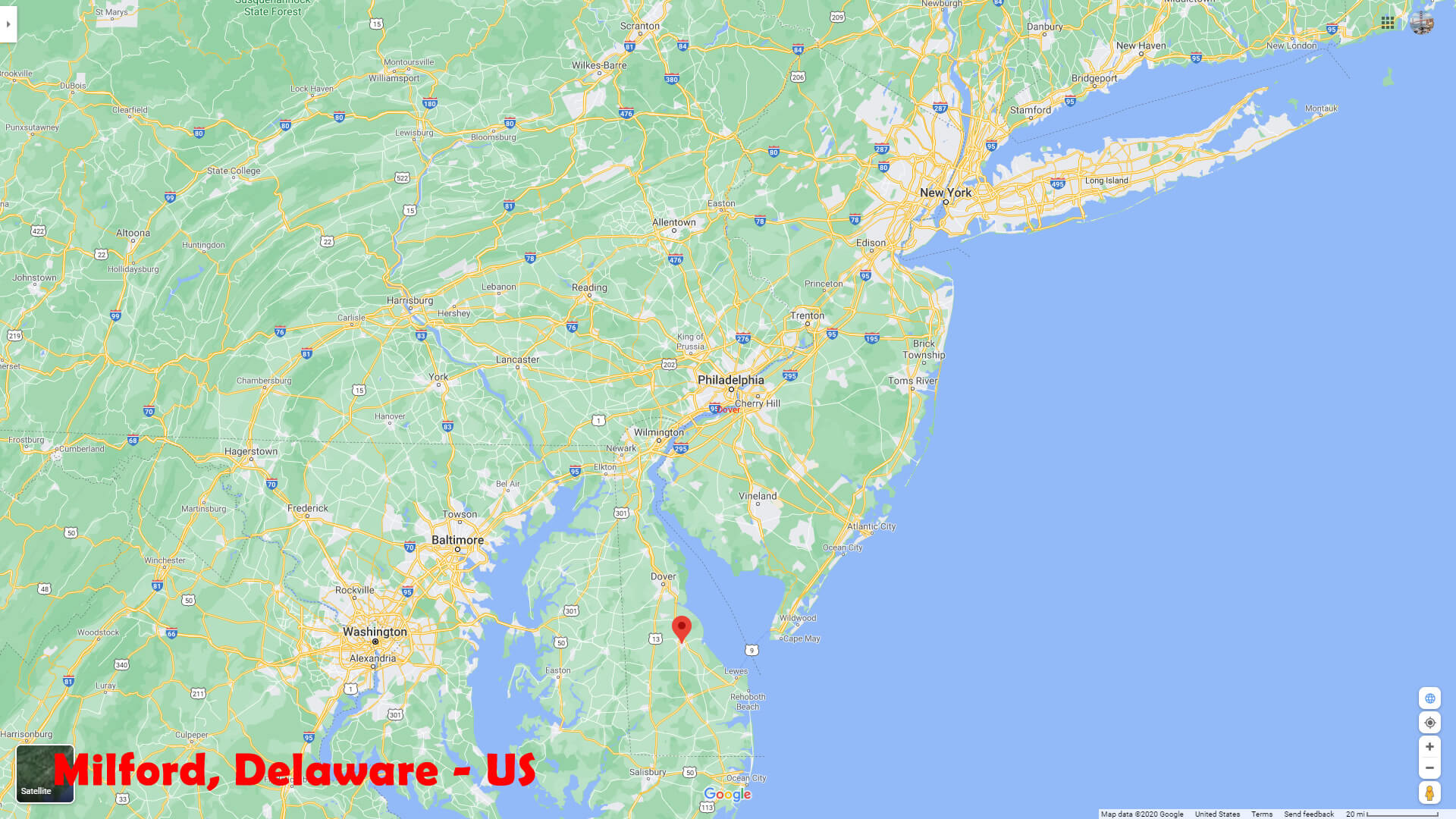 Milford Neighbourhood Map Delaware US